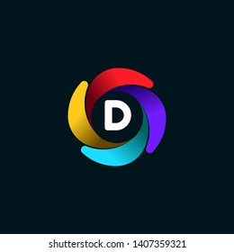 D LETTER VECTOR LOGO APHABET ICON