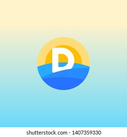D LETTER VECTOR LOGO APHABET ICON