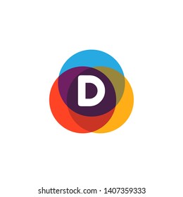 D LETTER VECTOR LOGO APHABET ICON