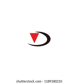 d letter vector logo. eyes vector logo with initial