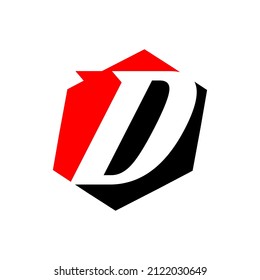 d letter vector logo template. This design use font symbol suitable for education