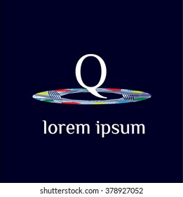 D letter vector logo template (sign, symbol, emblem, ornament). Sport logo