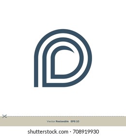 D Letter vector Logo Template Illustration Design. Vector EPS 10.