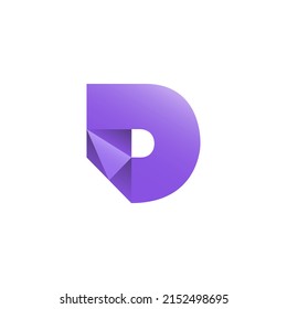 Letra D Pimienta violeta, logotipo, ilustración vectorial