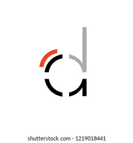 d letter wifi vector logo