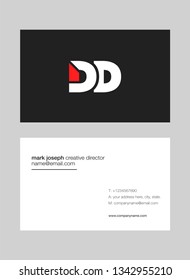 D & D letters Joint logo icon with business card vector template.
