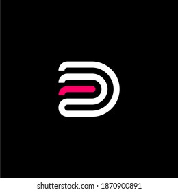 D lines fingerprint logo design