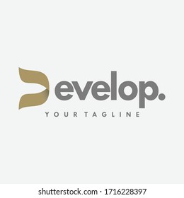 D Logo abstract design concept