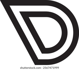 D Logo, D Alphabet Logo illustration
