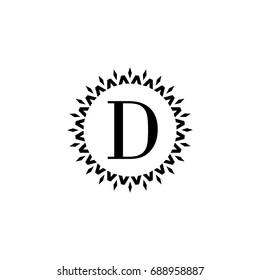 D logo black color