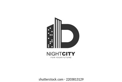 D logo building for branding company. construction template vector illustration for your brand.