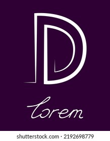 D logo. Capital letter D logo icon for your branding design