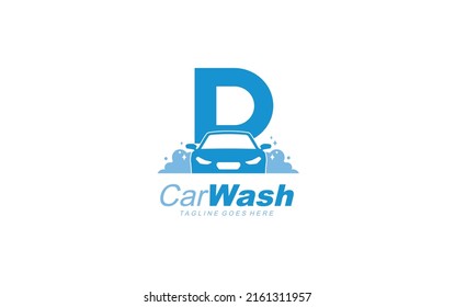 D logo carwash for construction company. car template vector illustration for your brand.