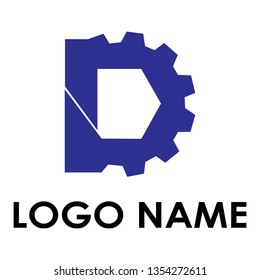 D logo with chain gear combination