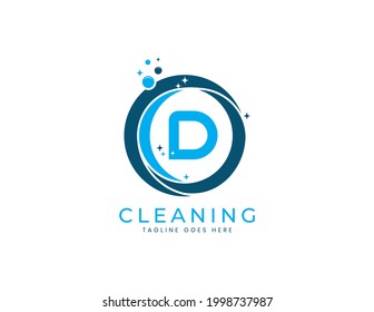 D logo for cleaning service. Vector Illustration