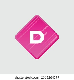 D logo Colorful Vector Design. Icon Concept. Abstract modern