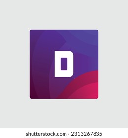 D logo Colorful Vector Design. Icon Concept. Abstract modern