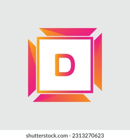 Diseño de vectores coloridos con el logotipo D. Concepto de icono. Resumen moderno
