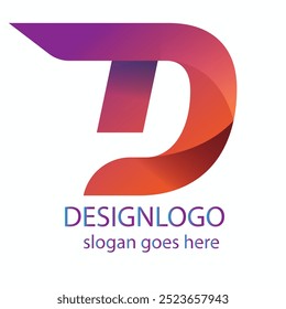 Logotipo de D, fresco y agradable y elegante