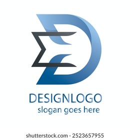 Logotipo de D, fresco y agradable y elegante