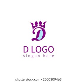 D logo with crown for your company.