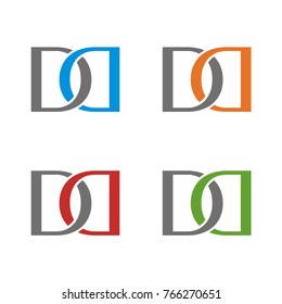 D logo or DD logo initial letter design template designed based in vector format illustration, easy to change color and size.