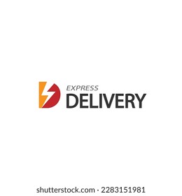 símbolo de icono de letra expresa de entrega del logotipo D