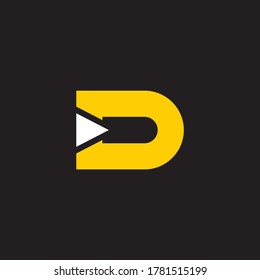 D logo design abstract alphabet