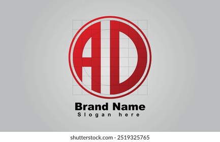 A D Logo Design with adobe illustrator 