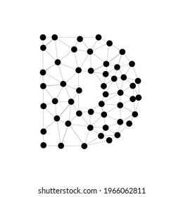 D logo design black and white logo design font, typographic art