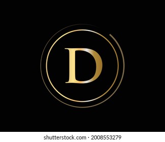 D Logo Design for business and company identity. Creative D letter with luxury concept