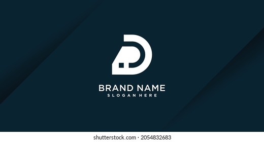 D logo design with creative concept Premium Vector part 1