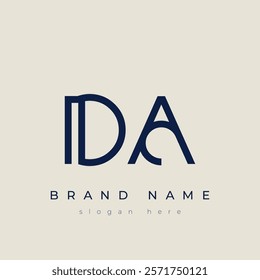 D and A logo design. DA abstract Letters Logo Monogram. This logo design is the process of creating a visual symbol that represents a brand, company, or individual.