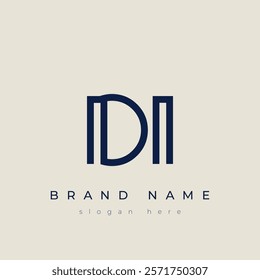 D and I logo design. DI abstract Letters Logo Monogram. This logo design is the process of creating a visual symbol that represents a brand, company, or individual.