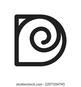 D Logo Design, D icon, Letter D minimalist Logo design