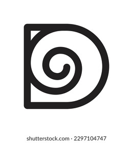 D Logo Design, D icon, Letter D minimalist Logo design