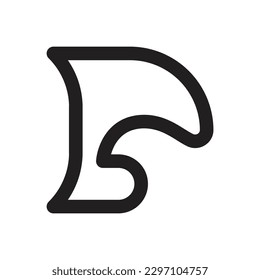 Diseño del logotipo D, icono D, diseño del logotipo minimalista de la letra D