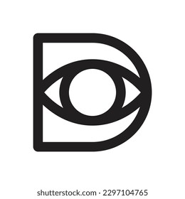 D Logo Design, D icon, Letter D minimalist Logo design