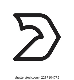 D Logo Design, D icon, Letter D minimalist Logo design