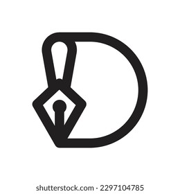 D Logo Design, D icon, Letter D minimalist Logo design