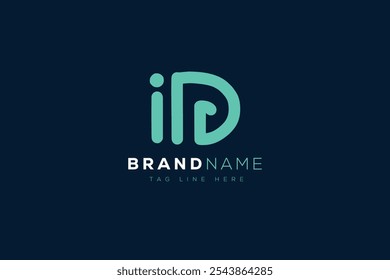 I and D logo design. ID abstract Letters Logo Monogram. This logo design is the process of creating a visual symbol that represents a brand, company, or individual.