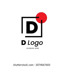 D Logo Design. Design-Vorlage für Illustratoren-Logos