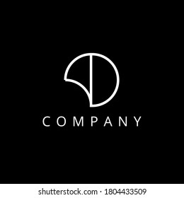 D Logo Design Isolated on White Background