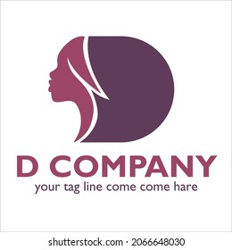Diseño del logotipo D sobre el tema de Spa y estética