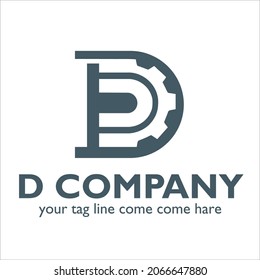 D logo design on Technology theme