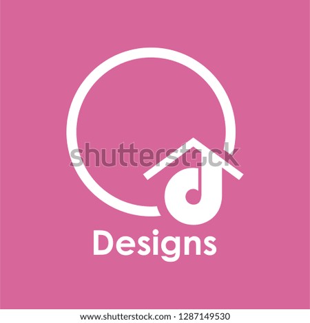 The D logo design and on top of it have a house and look modern, simple, proffesional. Vector EPS 10