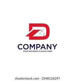 d logo design with real estate