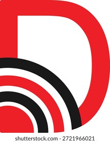 Design do logotipo D. Design do logotipo da forma D. Design de logotipo popular em D