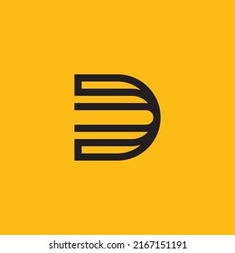 D Logo Design and template. Creative D icon initials based Letters in vector.