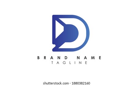 D Logo Design Vector Art